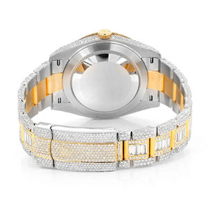 Reloj de Pulsera Premium para Hombre, con Logotipo Personalizado, de Acero Inoxidable, con Moissanita y Cuarzo, Estilo Moderno - Product Image 5