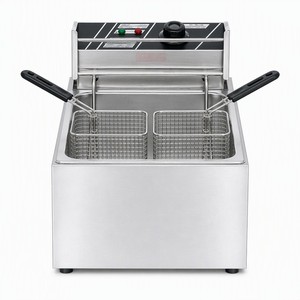 Friteuse électrique commerciale à double panier 12L 220V 3KW pour frites, poulet, restauration rapide - Product Image 1