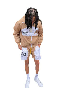 Vente en gros Ensembles shorts d'été pour hommes Scoopera Ensemble short uni de couleur unie Vêtements pour hommes Ensemble jumeau en coton et polyester avec poche et logo - Product Image 3