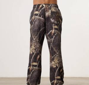 Conjunto de pantalones de chándal y Sudadera con capucha de camuflaje de árbol de gran tamaño, conjunto de chándal recortado de peso pesado, traje atlético de camuflaje con cremallera completa, conjunto de Jogger para hombre - Product Image 6