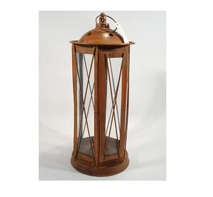 Living Room Decorative <b>Metal</b> <b>Lantern</b> Brown Color for Home Decor - Product Image 2
