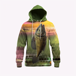 Jersey de pesca de manga larga personalizado para hombre al por mayor, Sudadera con capucha de pesca transpirable con protección UV de secado rápido con diseño de sublimación - Product Image 5