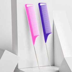 Cheveux de raie en carbone de queue de rat noir en plastique personnalisé antistatique de marque privée avec peignes de coiffure personnalisés - Product Image 3