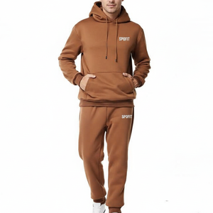 Custom Winter Solid Tracksuits Manufacturer Designer High Quality Lightweight with LOGO Hoodies Baggy <b>Sweatpants</b> <b>Set</b> Men - Product Image 1