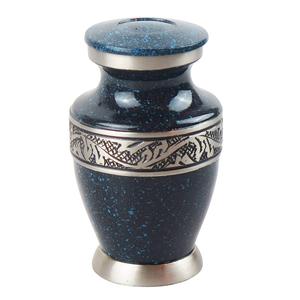 Belle urne à souvenirs en émail blanc nickelé pour les cendres, fournitures commémoratives en nickel pour les cendres humaines - Product Image 3