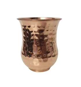 Vaso de diseño táctil de plata de cristal de cobre puro hecho a mano con acabado de espejo de alta calidad para agua potable - Product Image 3