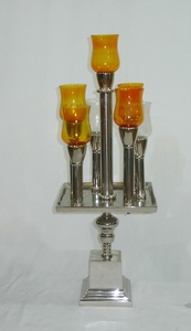 Bougeoir de luxe au design haut de gamme et décoration de fête Bougeoir votif Design fantaisie Pilier de bougie de luxe Design antique - Product Image 2