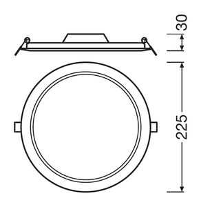 Downlight Led rotondo da incasso Slim Round 18W 1530Lm 3000K (Ledvance 4058075079090) - Product Image 5