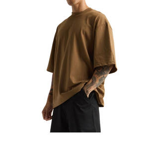 เสื้อยืดสตรีทแวร์ปักลายถักนิตติ้ง โพลีเอสเตอร์/คอตตอน คุณภาพสูง เสื้อผ้าผู้ชาย สั่งทำพิเศษ พิมพ์ลายได้ ไซส์ใหญ่ ไม่มีลาย - Product Image 2