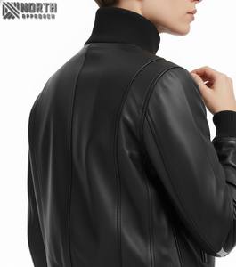 Dernière conception 2025 vestes en cuir nappa de mouton à la mode pour femmes Offre Spéciale vestes en cuir de style et de couleur avec logo personnalisé pour femmes - Product Image 4