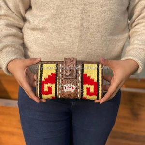 Nuevo estilo occidental, embrague de cuero con herramientas aztecas, Real hecho a mano, herramientas marrones Vintage, diseño único de baraja de tarjetas, billetera de cuero - Product Image 4