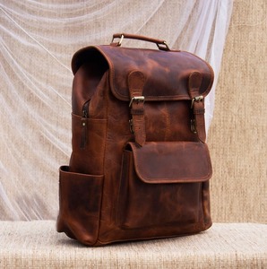 Handmade Vintage Leather <b>Rucksack</b> Personalised <b>Laptop</b> Backpack for Men Women Sport Style Trekkin Hiking Duffle <b>Bag</b> for Travel - Product Image 6