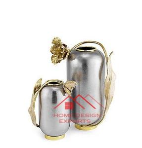 2024 dernier vase de table en laiton et aluminium personnalisé de haute qualité avec une taille de forme unique pour les mariages au prix de grossiste - Product Image 1