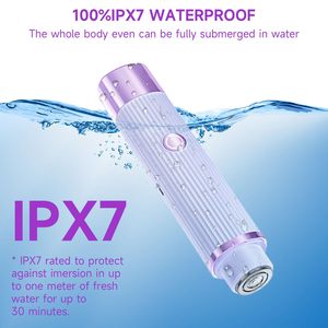 Tondeuse bikini rechargeable 2-en-1 pour femmes, rasoir électrique étanche pour le visage, les bras, les jambes - Tondeuse corporelle - Product Image 6