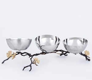 งานหัตถกรรมโลหะใหม่ดีไซน์ทันสมัยชามสลัดเคลือบทองเหลืองลายดอกไม้และผลไม้ชามถั่วและของตกแต่งโดยผู้ผลิต - Product Image 2