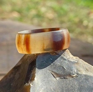 Bague large en corne de buffle pour bijoux de mode - Product Image 4