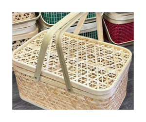Accesorios hechos a mano de Vietnam-Suministro a granel de cesta de bambú Precio al por mayor de 100 piezas, cesta de bambú personalizada - Product Image 2