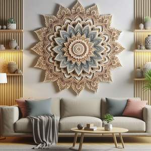 Décoration murale en mandala en MDF fait main avec une qualité supérieure, parfaite pour la décoration murale de la chambre à coucher et du salon - Product Image 2