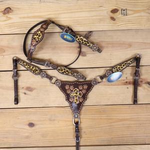 Durable Leather Headstall Breastplate Horse Products Wholesale Manufacturer Custom Color Horse Accessories-Western - Product Image 1
