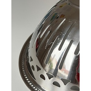 Panera de acero inoxidable 1960s, diseño italiano, Frutero de metal vintage, decoración de metal vintage - Product Image 4