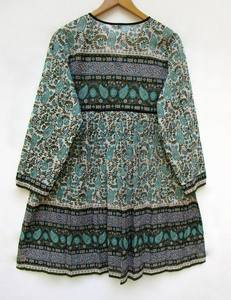 Robe d'été décontractée pour femmes de grande taille Mini robe maxi à imprimé floral bleu Bouton à manches longues régulier Prom naturel gratuit - Product Image 5