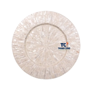 แผ่นรองจานลายมุกหรูหราสินค้าใหม่แผ่นรองโต๊ะกาแฟทำมือสำหรับการรับประทานอาหารที่หรูหราและการตกแต่งบ้านที่เป็นมิตรต่อสิ่งแวดล้อม - Product Image 6