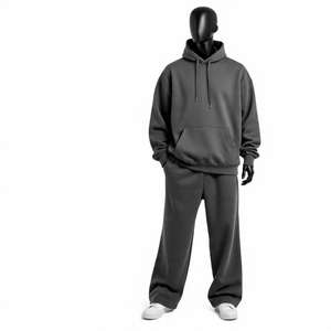 Survêtements entièrement personnalisables, nouveau design, 100% coton, molleton ample, tendance, marque, ensemble sweat-shirt et pantalon pour homme, taille surdimensionnée, prix d'usine - Product Image 5