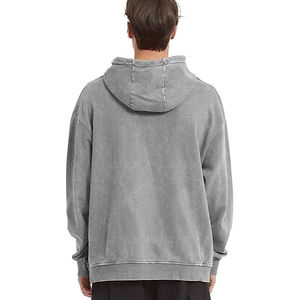 Sudadera con capucha de lavado ácido para hombre, ropa de calle vintage, sudaderas con capucha personalizadas de gran tamaño, suministro al por mayor de fábrica de ropa a granel - Product Image 4