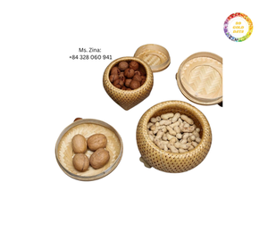 Caja de almacenamiento de bambú ecológica hecha a mano vietnamita al por mayor con tapa para regalos de dulces de té y decoración del hogar - Product Image 3