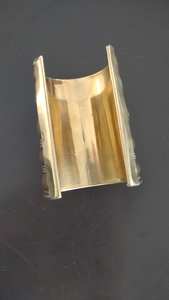 Brazalete ancho de diseñador floral de latón puro 100% hecho a mano, brazalete ajustable, Regalo para mamá - Product Image 2