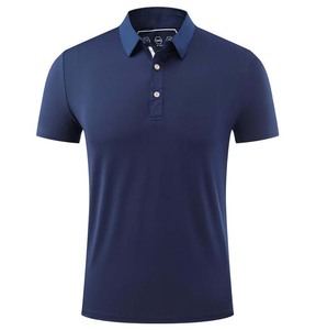 Mens Premium Cotton Pique Polo Shirt 220 GSM Soft Breathable Black Solid Custom Embroidery Logo <b>Classic</b> Fit Men's Polo Shirts - Product Image 3