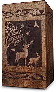 Urnas de cremación de madera modernas hechas a mano de estilo americano, urnas funerarias decorativas para hombres y mujeres - Product Image 3