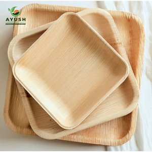 <b>Light</b> & Sturdy Square Areca Palm Leaf Buffet Plates from Direct Factory in Bulk at Wholesale Price from India - Product Image 1