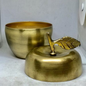 Hammered Metal Gold Plated High Quality Apple Shape Candle <b>Jar</b> Wedding Decoration Hot Sale Candle Vessel - Product Image 6