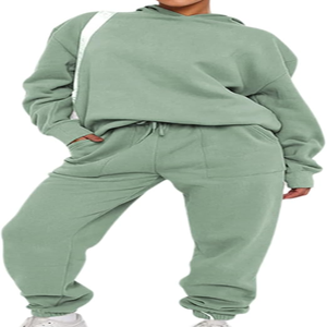 Conjunto Deportivo de Dos Piezas para Mujer, Transpirable, para Invierno, Ropa Deportiva Activa, Manga Larga, Sudadera con Capucha, Pantalones Holgados para Correr - Product Image 6