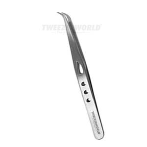 Pinzas de extensión de pestañas puntiagudas curvas profesionales, etiquetado personalizado de acero inoxidable, pinzas de alta cantidad WORLD - Product Image 4