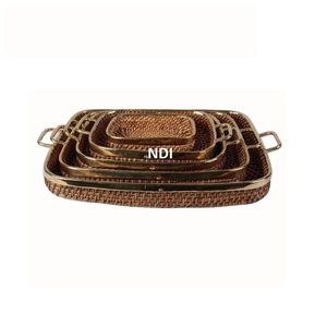 Vaisselle au design moderne, plateau en bois pour la restauration, plateau décoratif en bois massif de style classique - Product Image 6