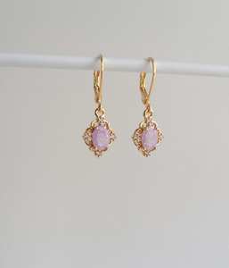 ต่างหูพลอยบลูเซอร์คอน เงินแท้ 925 ชุบทอง 14K เวอร์เมล หรูหรา พรีเมียม สีธรรมชาติ สไตล์วินเทจ ของขวัญสำหรับเธอ - Product Image 3