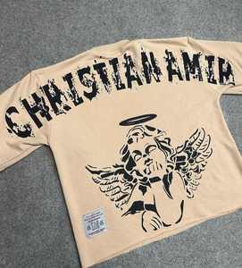 Camiseta personalizada BOXY Fit 100% de algodón para hombre, camiseta informal de manga corta con serigrafía, ropa informal estilo Hip Hop, logotipo OEM - Product Image 5