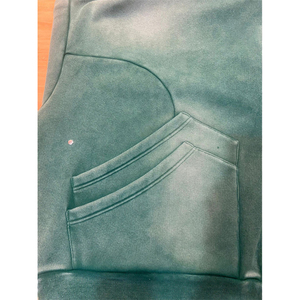 Personnalisé en gros de haute qualité pull Vintage sweats à capuche côtes bas lourd 100% coton rue poches sweats à capuche livraison DDP - Product Image 2