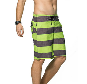 Shorts de bain respirants pour hommes avec poche, shorts de bain imprimés de couleur unie avec cordon de serrage - Product Image 5