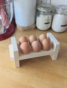 Handmade Oak Wooden Egg <b>Rack</b>-Eco-Friendly Multi-functional Customizable Size & Color Modern Finish for Traditional Kitchens - Product Image 4