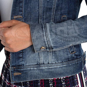 Veste en jean personnalisée Concevez votre propre veste en jean pour femmes Marque privée Veste en jean pour femmes - Product Image 6