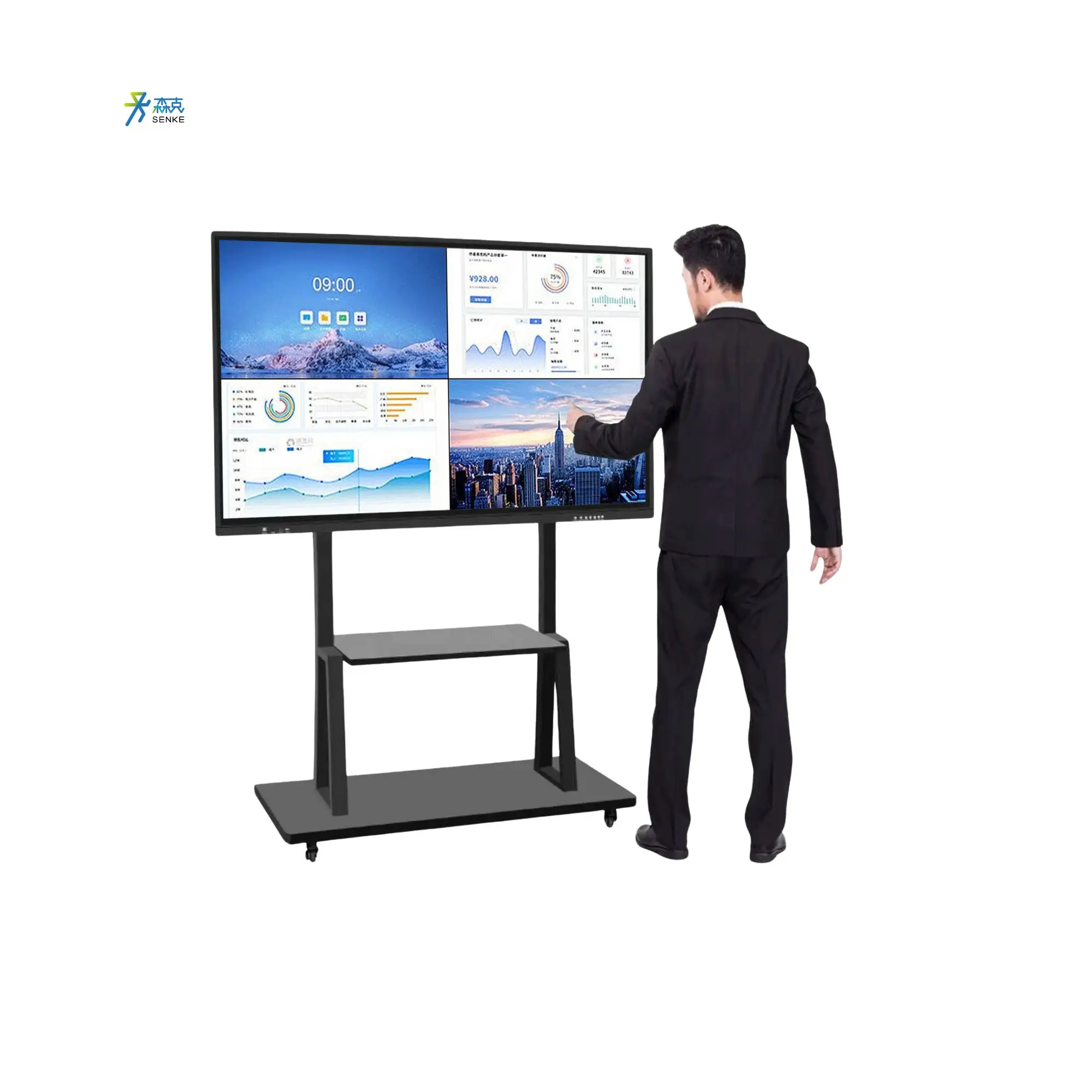 Senke Interactief Whiteboard 65 Inch Digitaal Touch Alles In Een Pc Whiteboard Smart Board Interactief Whiteboard