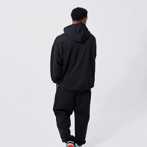 Traje de jogging de Algodón 100% con logotipo personalizado unisex, chándal grueso y pesado, pantalones de chándal de secado rápido, conjunto de Sudadera con capucha para adultos, Invierno sólido - Product Image 2