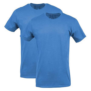 T-shirt uni pour homme en tissu tricoté coton élasthanne, design vierge avec logo personnalisé et couleur unie - Product Image 6