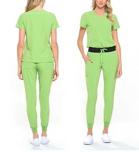 Uniformes de enfermera de tela tejida ecológica 2025, uniformes de hospital de verano de diseño único para personal médico - Product Image 6