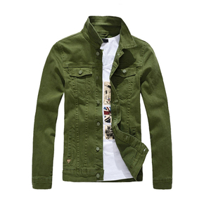 Chaqueta vaquera de manga larga con estilo superventas para hombre Chaqueta vaquera en blanco de nuevo diseño superventas al por mayor para hombre - Product Image 1
