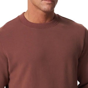 Sudadera de Invierno de Algodón Grueso para Hombre, Estilo Cuello Redondo, Tinte Liso, Bordado, Suministro Directo de Fábrica al por Mayor - Product Image 4