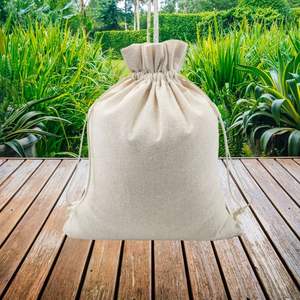 Eco Friendly 100% Cotton Drawstring <b>Bags</b> Reusable Fabric Pouches for Travel Storage <b>Gift</b> Wrapping Bulk Packaging Use - Product Image 3